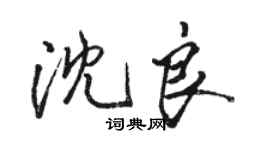 骆恒光沈良行书个性签名怎么写