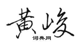 骆恒光黄峻行书个性签名怎么写