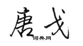 骆恒光唐戈行书个性签名怎么写