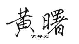 骆恒光黄曙行书个性签名怎么写