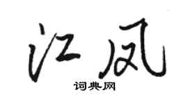 骆恒光江凤行书个性签名怎么写