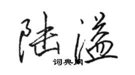 骆恒光陆溢行书个性签名怎么写