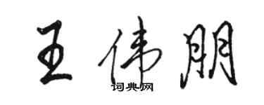 骆恒光王伟朋行书个性签名怎么写