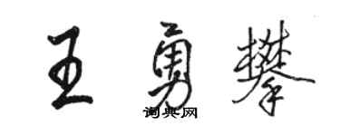 骆恒光王勇攀行书个性签名怎么写