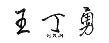 骆恒光王丁勇行书个性签名怎么写