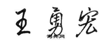 骆恒光王勇宏行书个性签名怎么写