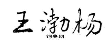 曾庆福王渤杨行书个性签名怎么写