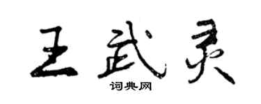 曾庆福王武灵行书个性签名怎么写