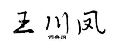 曾庆福王川凤行书个性签名怎么写