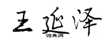 曾庆福王延泽行书个性签名怎么写