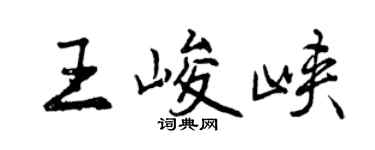 曾庆福王峻峡行书个性签名怎么写