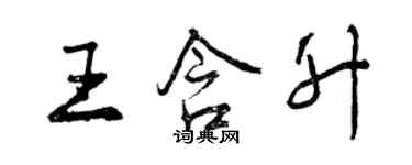 曾庆福王含升行书个性签名怎么写