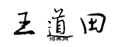 曾庆福王道田行书个性签名怎么写