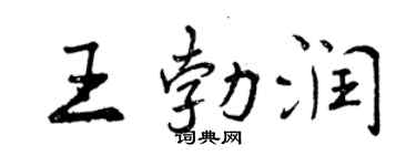 曾庆福王勃润行书个性签名怎么写