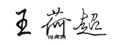 骆恒光王荷超行书个性签名怎么写