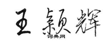 骆恒光王颖辉行书个性签名怎么写