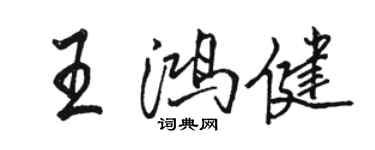 骆恒光王鸿健行书个性签名怎么写