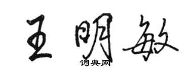 骆恒光王明敏行书个性签名怎么写