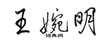 骆恒光王婉明行书个性签名怎么写