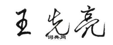 骆恒光王先亮行书个性签名怎么写