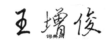 骆恒光王增俊行书个性签名怎么写