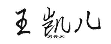 骆恒光王凯儿行书个性签名怎么写