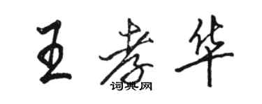 骆恒光王孝华行书个性签名怎么写