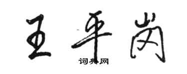 骆恒光王平岗行书个性签名怎么写