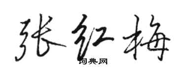 骆恒光张红梅行书个性签名怎么写