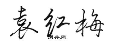 骆恒光袁红梅行书个性签名怎么写