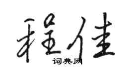 骆恒光程佳行书个性签名怎么写