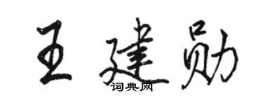 骆恒光王建勋行书个性签名怎么写