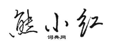 骆恒光熊小红行书个性签名怎么写