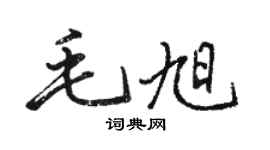 骆恒光毛旭行书个性签名怎么写