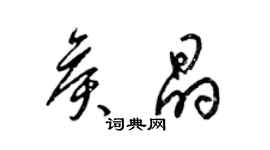 梁锦英侯晶草书个性签名怎么写