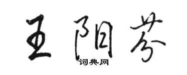骆恒光王阳芬行书个性签名怎么写