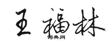 骆恒光王福林行书个性签名怎么写