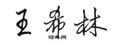 骆恒光王希林行书个性签名怎么写