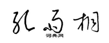 梁锦英孔雨桐草书个性签名怎么写