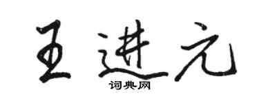 骆恒光王进元行书个性签名怎么写