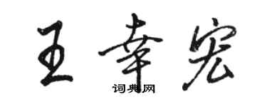 骆恒光王幸宏行书个性签名怎么写