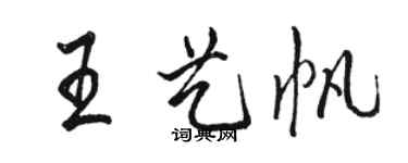 骆恒光王艺帆行书个性签名怎么写