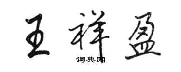 骆恒光王祥盈行书个性签名怎么写