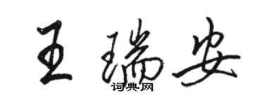 骆恒光王瑞安行书个性签名怎么写
