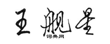 骆恒光王舰星行书个性签名怎么写