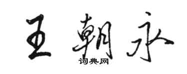 骆恒光王朝永行书个性签名怎么写