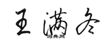 骆恒光王满冬行书个性签名怎么写