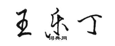 骆恒光王乐丁行书个性签名怎么写