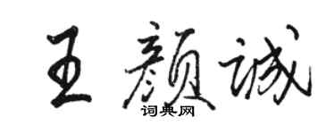 骆恒光王颜诚行书个性签名怎么写