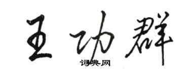 骆恒光王功群行书个性签名怎么写
